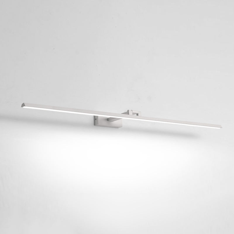Linear LED Vanity Light Fixtures Modern Minimalist Style Metal Single Vanity Light White 39" White Clearhalo 'Vanity Lights' 'Wall Lights' Lighting' 2627143