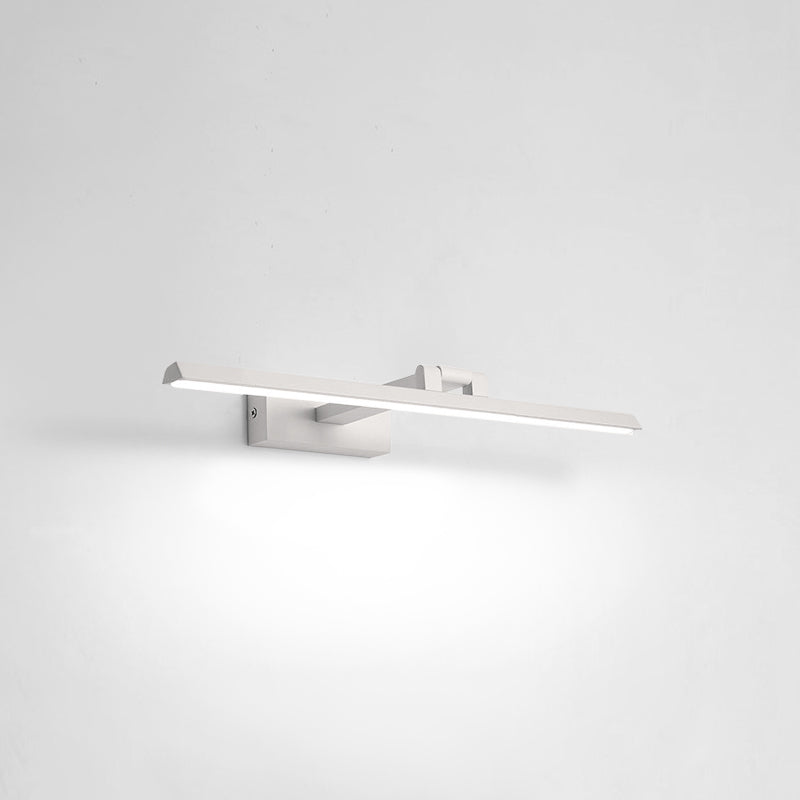 Linear LED Vanity Light Fixtures Modern Minimalist Style Metal Single Vanity Light White 16" White Clearhalo 'Vanity Lights' 'Wall Lights' Lighting' 2627148
