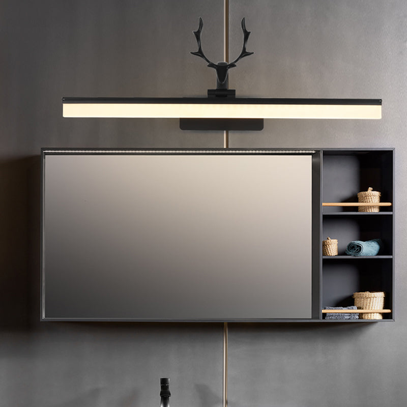 Nordic Light Extravagant Style Rectangular Vanity Wall Light Metal Single Vanity Light Clearhalo 'Vanity Lights' 'Wall Lights' Lighting' 2627162