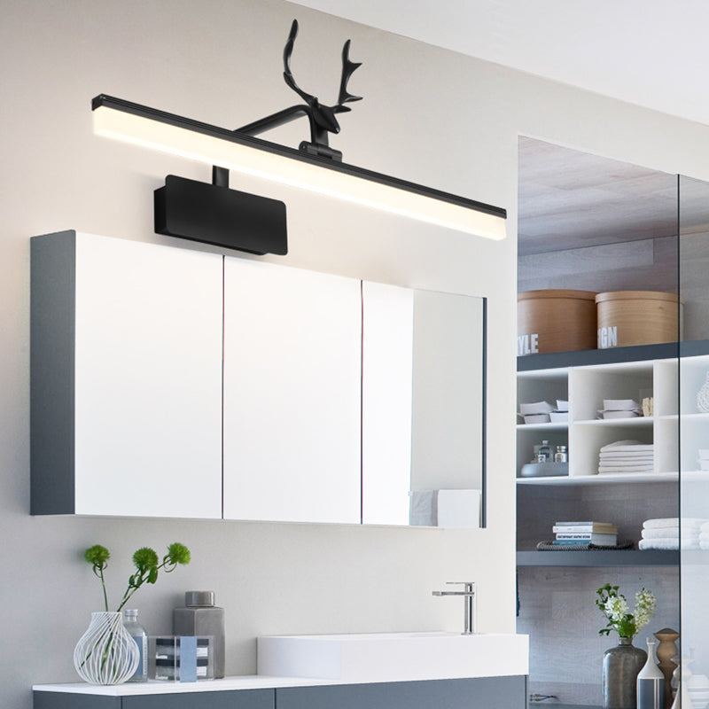 Nordic Light Extravagant Style Rectangular Vanity Wall Light Metal Single Vanity Light Clearhalo 'Vanity Lights' 'Wall Lights' Lighting' 2627165