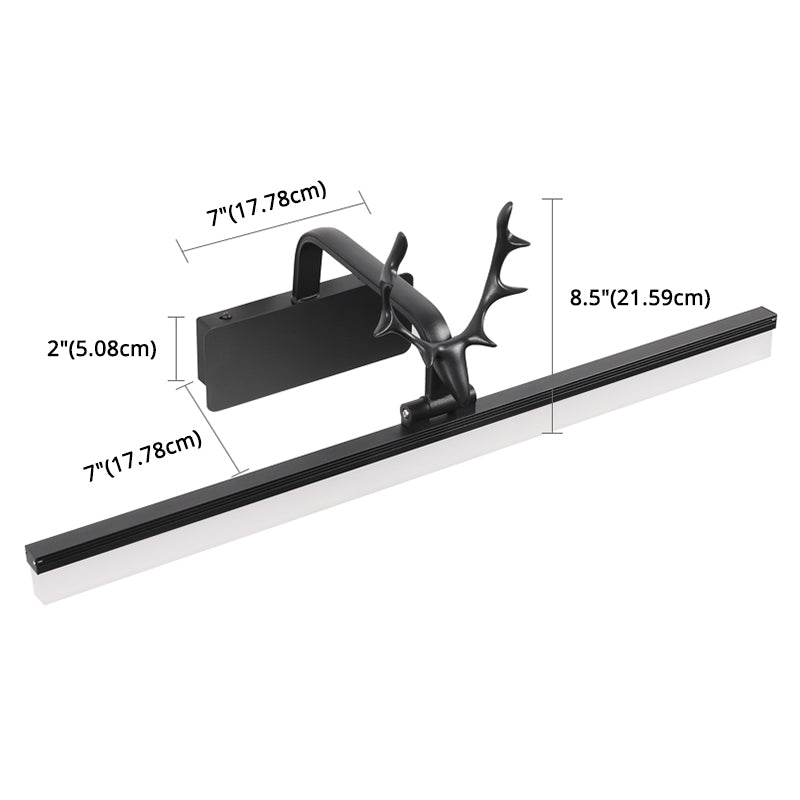 Nordic Light Extravagant Style Rectangular Vanity Wall Light Metal Single Vanity Light Clearhalo 'Vanity Lights' 'Wall Lights' Lighting' 2627168