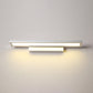 Rectangular Vanity Wall Light Fixtures Modern Minimalist Style Aluminum Single Vanity Light Silver 16" Warm Clearhalo 'Vanity Lights' 'Wall Lights' Lighting' 2627234