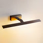 Armed Vanity Wall Light Fixtures Nordic Minimalist Style Aluminum Single Vanity Light Black 28" Warm Clearhalo 'Vanity Lights' 'Wall Lights' Lighting' 2627258