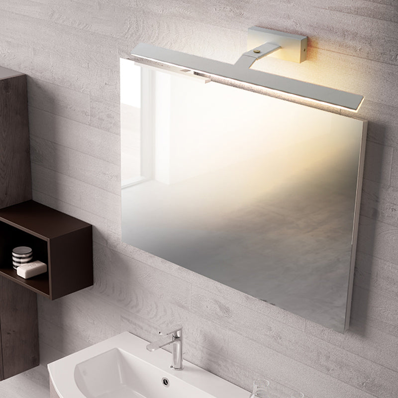 Armed Vanity Wall Light Fixtures Nordic Minimalist Style Aluminum Single Vanity Light Clearhalo 'Vanity Lights' 'Wall Lights' Lighting' 2627259