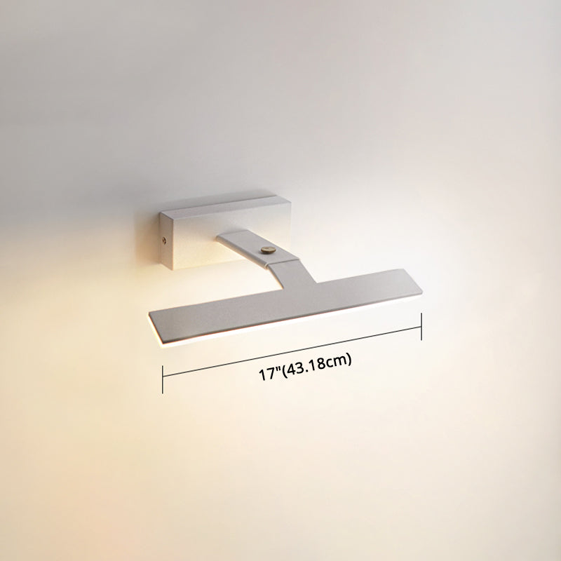 Armed Vanity Wall Light Fixtures Nordic Minimalist Style Aluminum Single Vanity Light Clearhalo 'Vanity Lights' 'Wall Lights' Lighting' 2627279