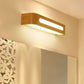 Rectangular Vanity Wall Light Fixtures Nordic Minimalist Style Wood Single Vanity Light Clearhalo 'Vanity Lights' 'Wall Lights' Lighting' 2627290