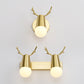 Antler-shaped Vanity Wall Light Creative Simple Style Copper Vanity Wall Lights Clearhalo 'Vanity Lights' 'Wall Lights' Lighting' 2627323