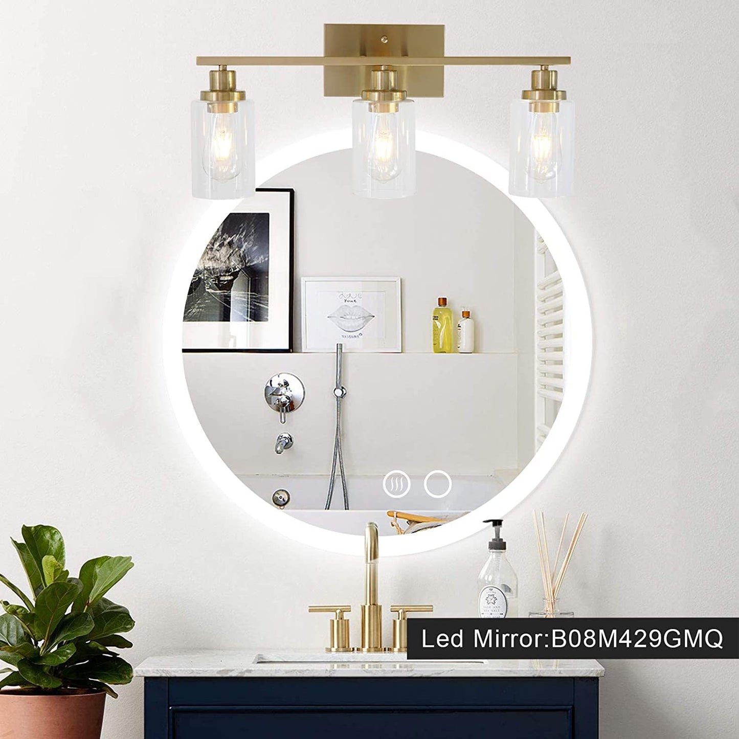 3-Light Cylinder Vanity Wall Light Fixtures Retro Industrial Style Glass Vanity Light Clearhalo 'Vanity Lights' 'Wall Lights' Lighting' 2627341