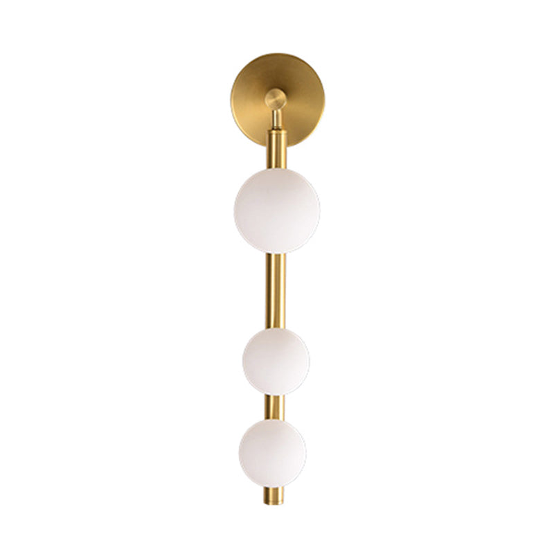 Spherical Vanity Wall Light Modern Luxury Style Glass 3 Light Vanity Light Clearhalo 'Vanity Lights' 'Wall Lights' Lighting' 2627349
