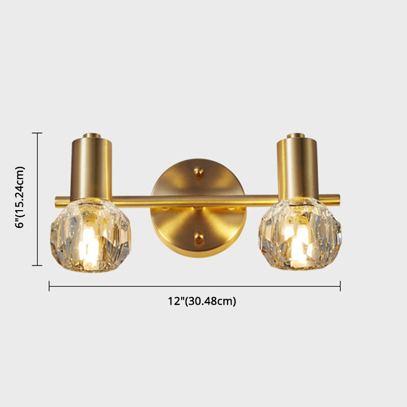 Circle Vanity Wall Light Fixtures Modern Luxury Style Copper Vanity Lights Clearhalo 'Vanity Lights' 'Wall Lights' Lighting' 2627377