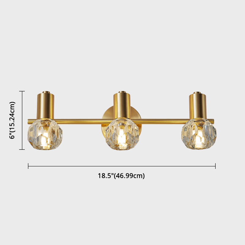 Circle Vanity Wall Light Fixtures Modern Luxury Style Copper Vanity Lights Clearhalo 'Vanity Lights' 'Wall Lights' Lighting' 2627378