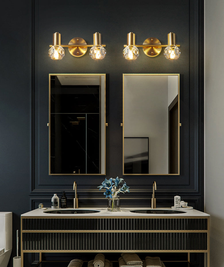 Circle Vanity Wall Light Fixtures Modern Luxury Style Copper Vanity Lights Clearhalo 'Vanity Lights' 'Wall Lights' Lighting' 2627381