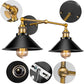Conical Shade Vanity Wall Light Retro Industrial Style Metal 2 Light Vanity Light Clearhalo 'Vanity Lights' 'Wall Lights' Lighting' 2627488