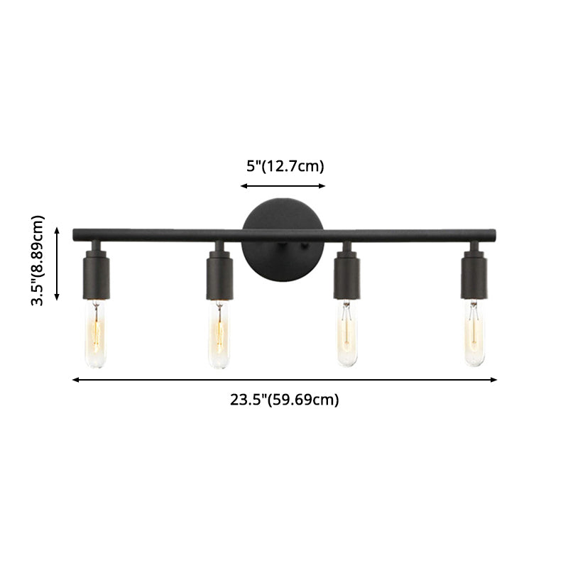 Open Bulbs Vanity Wall Light Fixtures Retro Industrial Style Metal Vanity Light Clearhalo 'Vanity Lights' 'Wall Lights' Lighting' 2627499