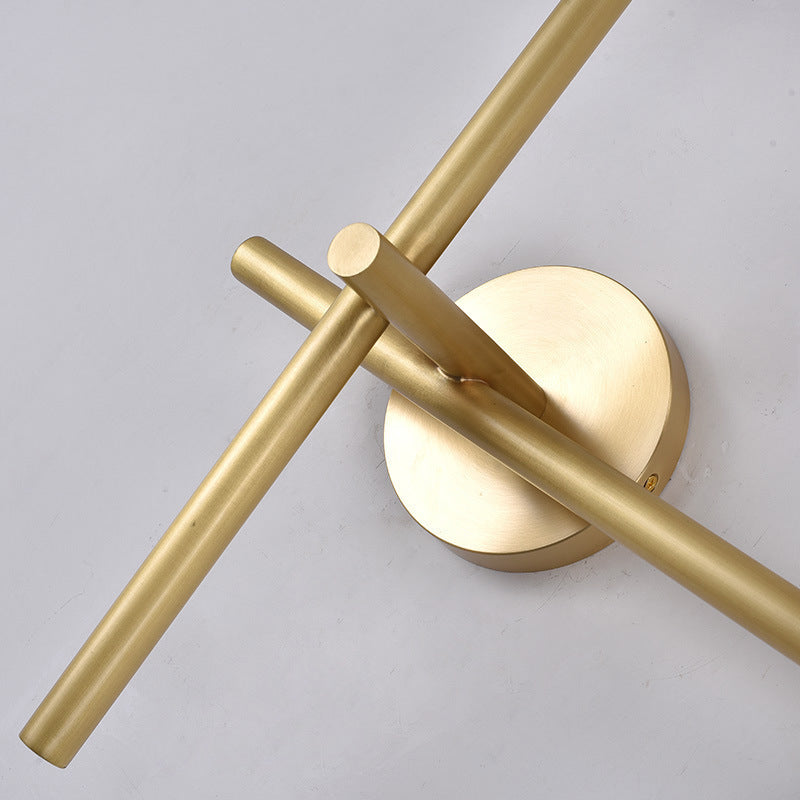 Modern Simplicity Wall Mounted Light Creative Crisscross in Gold Finish Sconce Light for Bedroom Clearhalo 'Wall Lamps & Sconces' 'Wall Lights' Lighting' 2627519
