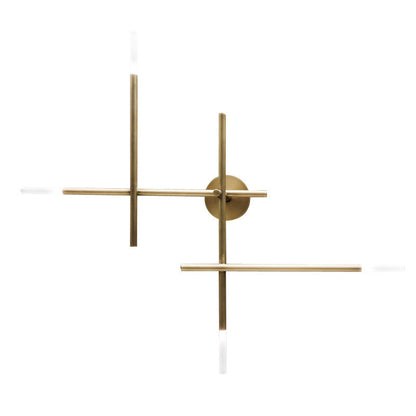 Modern Simplicity Wall Mounted Light Creative Crisscross in Gold Finish Sconce Light for Bedroom Gold Clearhalo 'Wall Lamps & Sconces' 'Wall Lights' Lighting' 2627521