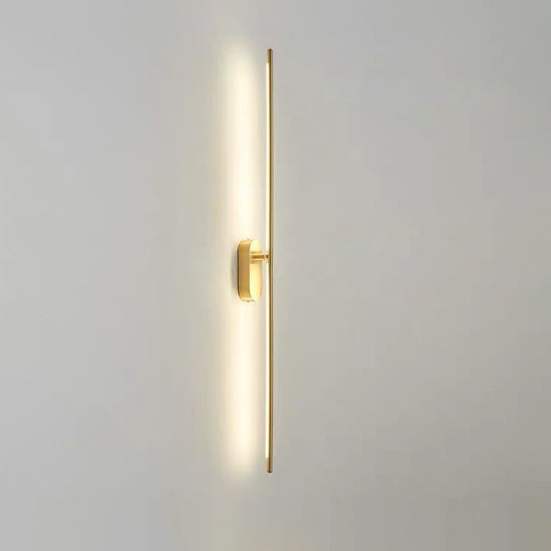 Linear Strip Wall Lighting Modern Metal Wall Mount Lamp for Bedroom Living Room 2.0 Brass Warm Clearhalo 'Wall Lamps & Sconces' 'Wall Lights' Lighting' 2627527
