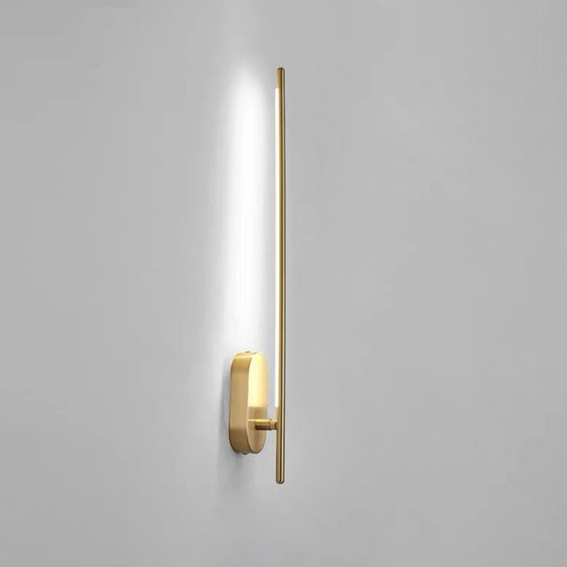 Linear Strip Wall Lighting Modern Metal Wall Mount Lamp for Bedroom Living Room 1.0 Brass White Clearhalo 'Wall Lamps & Sconces' 'Wall Lights' Lighting' 2627528