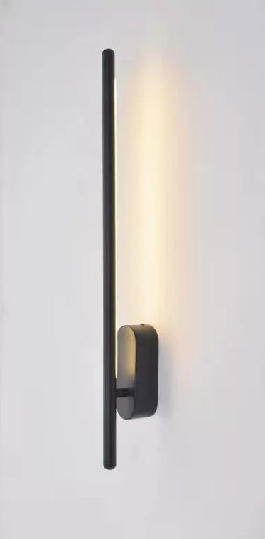 Linear Strip Wall Lighting Modern Metal Wall Mount Lamp for Bedroom Living Room 1.0 Black Clearhalo 'Wall Lamps & Sconces' 'Wall Lights' Lighting' 2627534