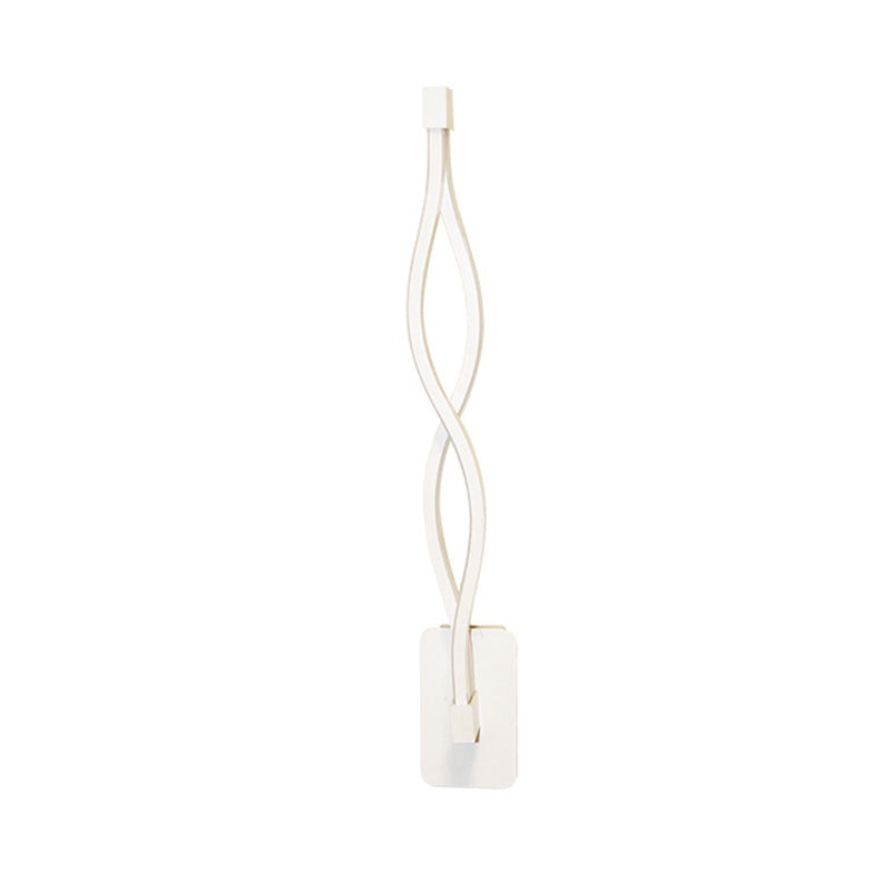 Nordic Simplicity Wall Mount Light Fixture Twist Shape Art Wall Lamp for Living Room Bedroom White Clearhalo 'Wall Lamps & Sconces' 'Wall Lights' Lighting' 2627549