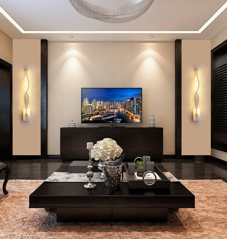 Nordic Simplicity Wall Mount Light Fixture Twist Shape Art Wall Lamp for Living Room Bedroom Clearhalo 'Wall Lamps & Sconces' 'Wall Lights' Lighting' 2627551