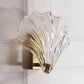 Scalloped Indoor Decoration Wall Sconce Modern Metal Wall Lamp in Shell Shade for Corridor Clearhalo 'Wall Lamps & Sconces' 'Wall Lights' Lighting' 2627637