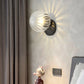Modern Simplicity Wall Sconce 1 Light Metal Wall Lamp with Glass Ball Shade Clearhalo 'Wall Lamps & Sconces' 'Wall Lights' Lighting' 2627696