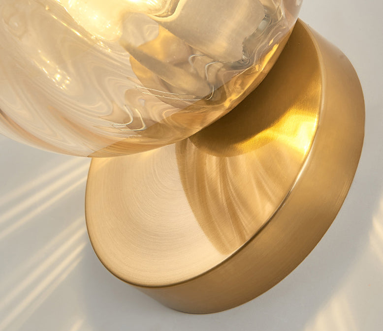 Modern Simplicity Wall Sconce 1 Light Metal Wall Lamp with Glass Ball Shade Clearhalo 'Wall Lamps & Sconces' 'Wall Lights' Lighting' 2627697