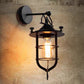 Industrial Style Wall Sconce 1 Light Down Lighting Sconce Lighting in Metal Cage Clearhalo 'Wall Lamps & Sconces' 'Wall Lights' Lighting' 2627701