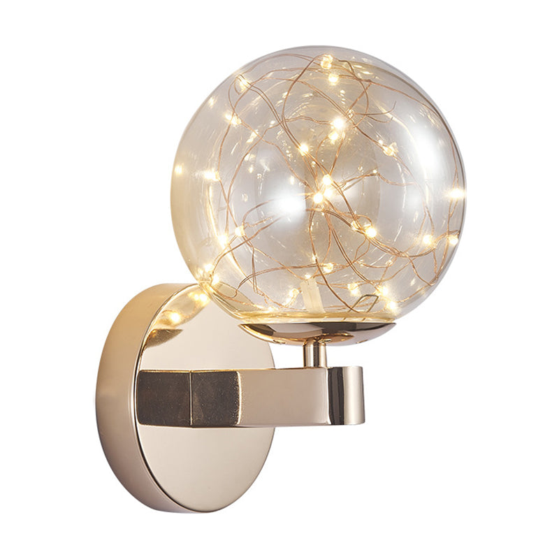 Nordic Modern Sconce Light Round Shape Star Wall Lamp for Bedroom Living Room Clearhalo 'Wall Lamps & Sconces' 'Wall Lights' Lighting' 2627723