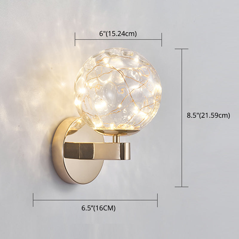 Nordic Modern Sconce Light Round Shape Star Wall Lamp for Bedroom Living Room Clearhalo 'Wall Lamps & Sconces' 'Wall Lights' Lighting' 2627725