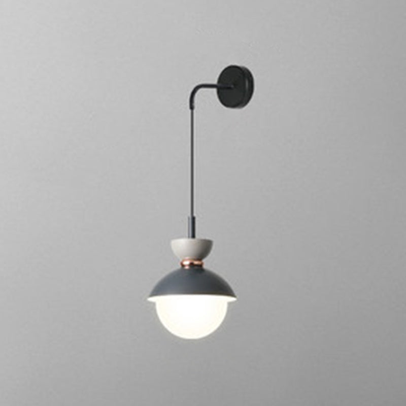 Macaroon Mini Wall Sconce Nordic Colorful Indoor Decoration Wall Lighting for Bedroom Corridor Dark Blue Clearhalo 'Wall Lamps & Sconces' 'Wall Lights' Lighting' 2627798