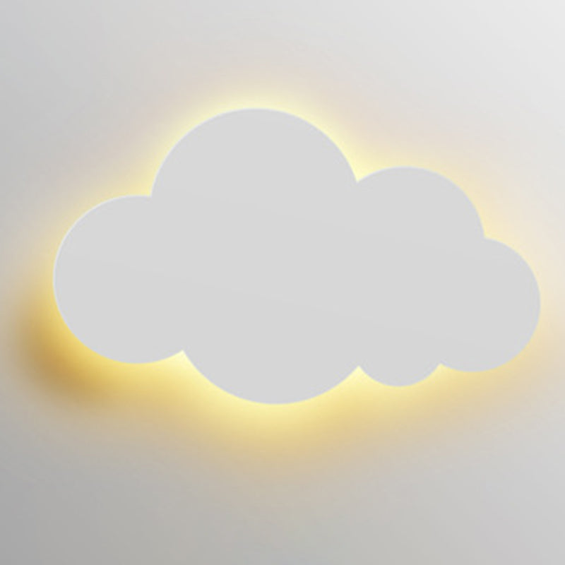 Cloud Shape Macaroon Wall Light Sconce Colorful Acrylic Shade Wall Lamp for Bedroom White Clearhalo 'Wall Lamps & Sconces' 'Wall Lights' Lighting' 2627812