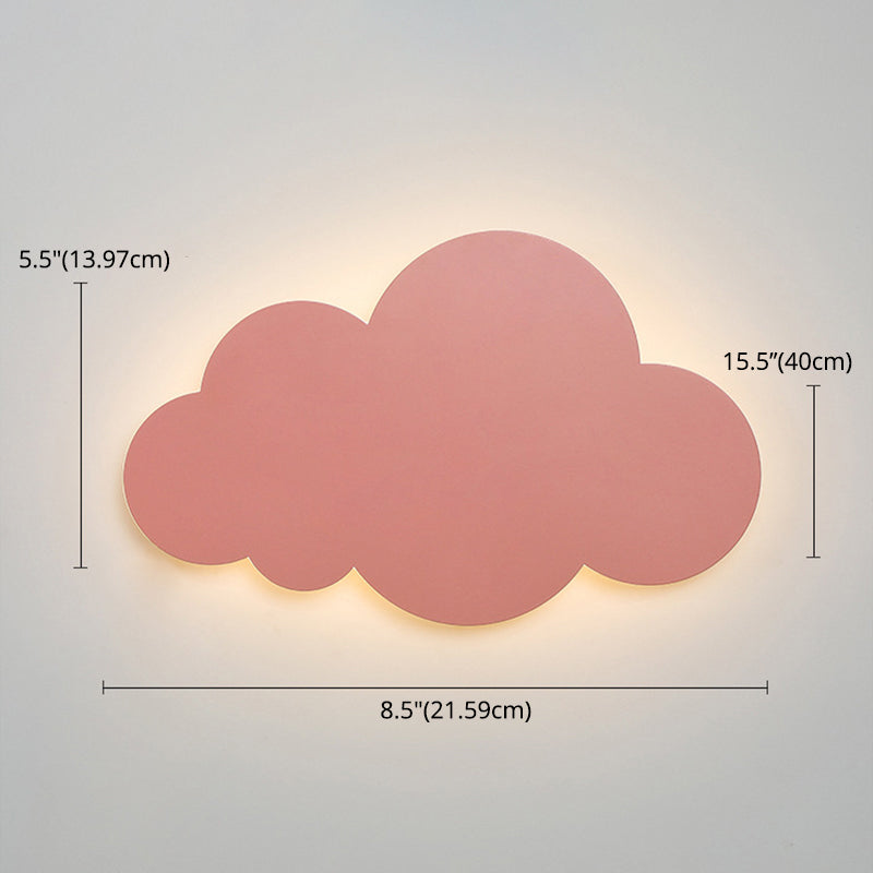 Cloud Shape Macaroon Wall Light Sconce Colorful Acrylic Shade Wall Lamp for Bedroom Clearhalo 'Wall Lamps & Sconces' 'Wall Lights' Lighting' 2627820