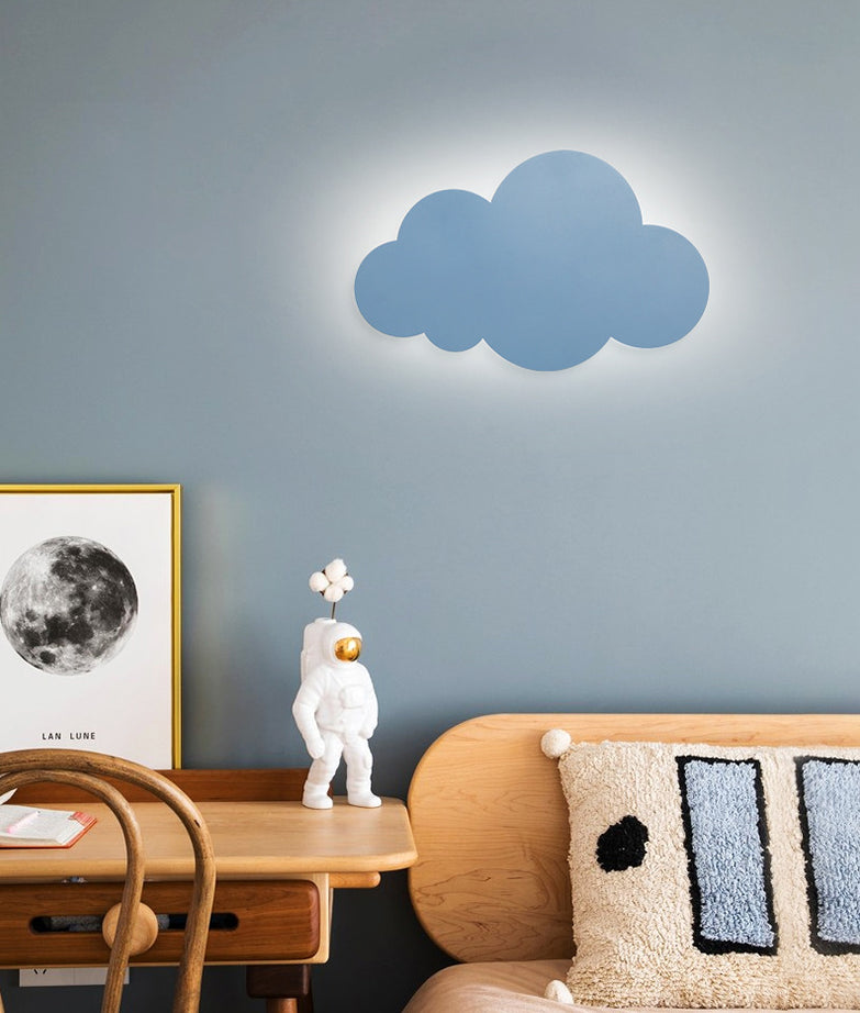 Cloud Shape Macaroon Wall Light Sconce Colorful Acrylic Shade Wall Lamp for Bedroom Clearhalo 'Wall Lamps & Sconces' 'Wall Lights' Lighting' 2627826