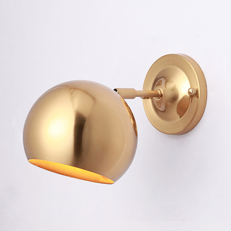 Postmodern Personality Wall Mounted Light Fixture 1 Head Metal Wall Light Sconces for Bedroom Gold Globe Clearhalo 'Wall Lamps & Sconces' 'Wall Lights' Lighting' 2627868