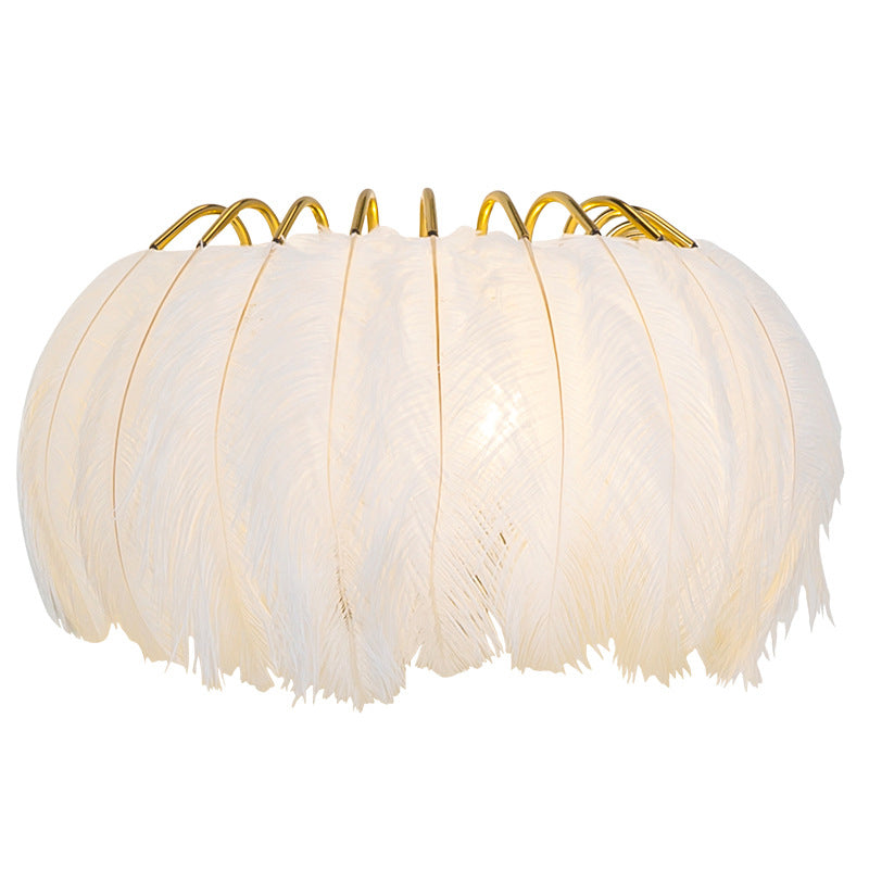 Nordic Feather Wall Sconce Light Ambient Lighting Sconce Light Fixture for Bedroom Clearhalo 'Wall Lamps & Sconces' 'Wall Lights' Lighting' 2627964