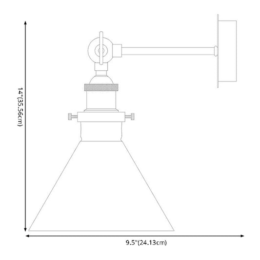 Bar Indoor Decoration Wall Sconce Glass Shade Wall Lighting with Gold Finish Arm Clearhalo 'Wall Lamps & Sconces' 'Wall Lights' Lighting' 2628051
