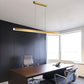 Rectangular Diner LED Suspension Lamp Metal Minimalist Linear Island Light Fixture Gold Clearhalo 'Ceiling Lights' 'Island Lights' 'Lighting' 2628081