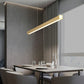 Rectangular Diner LED Suspension Lamp Metal Minimalist Linear Island Light Fixture Clearhalo 'Ceiling Lights' 'Island Lights' 'Lighting' 2628089