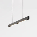 Matte Black Rectangular Island Lighting Simplicity Metal LED Hanging Light for Dining Room Black C Clearhalo 'Ceiling Lights' 'Island Lights' 'Lighting' 2628096