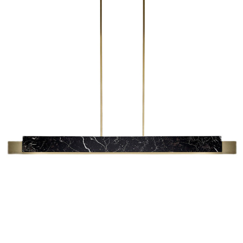 Marble Rectangular Island Light Minimalist LED Suspension Lighting Fixture for Diner Clearhalo 'Ceiling Lights' 'Island Lights' 'Lighting' 2628132