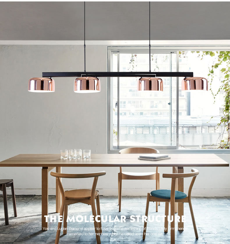 4-Light Diner Island Lamp Nordic LED Hanging Light Fixture with Drum Acrylic Shade Clearhalo 'Ceiling Lights' 'Island Lights' 'Lighting' 2628167