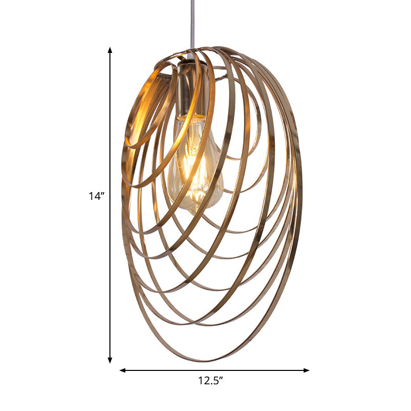 Metal Rings Ceiling Lamp Industrial Style 1 Head Golden Hanging Pendant Light for Coffee Shop Clearhalo 'Art Deco Pendants' 'Cast Iron' 'Ceiling Lights' 'Ceramic' 'Crystal' 'Industrial Pendants' 'Industrial' 'Metal' 'Middle Century Pendants' 'Pendant Lights' 'Pendants' 'Tiffany' Lighting' 262818