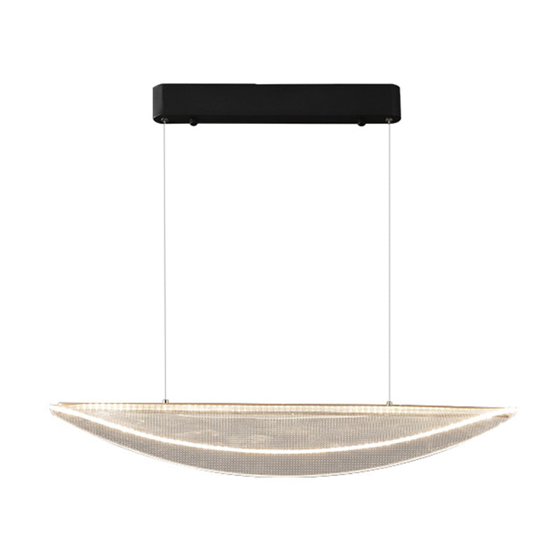 Clear Leaf Shaped Island Light Simplicity Acrylic LED Suspension Light for Dining Room Clearhalo 'Ceiling Lights' 'Island Lights' 'Lighting' 2628185