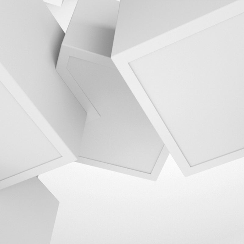 Modern Cubic LED Island Light Fixture Metallic Living Room Geometric Pendant Light Clearhalo 'Ceiling Lights' 'Island Lights' 'Lighting' 2628229