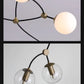 Black-Gold Molecular Suspension Lighting Minimalist Metal Island Light with Ball Glass Shade Clearhalo 'Ceiling Lights' 'Island Lights' 'Lighting' 2628267