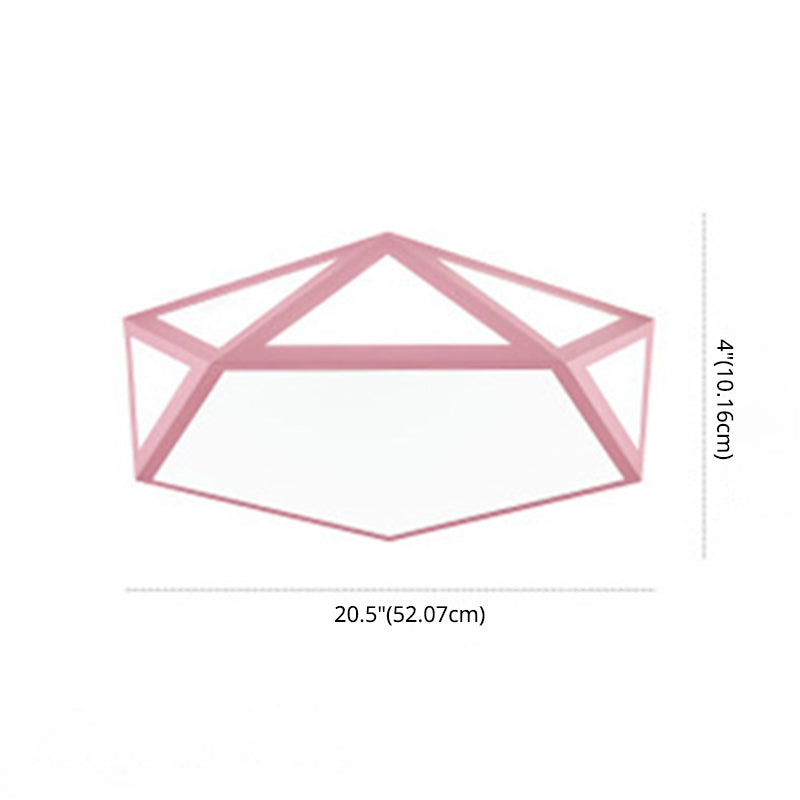 Nordic Style Flush Mount Ceiling Lamp Diamond Shape LED Flush Mount Lighting for Bedroom Clearhalo 'Ceiling Lights' 'Close To Ceiling Lights' 'Lighting' 2628373