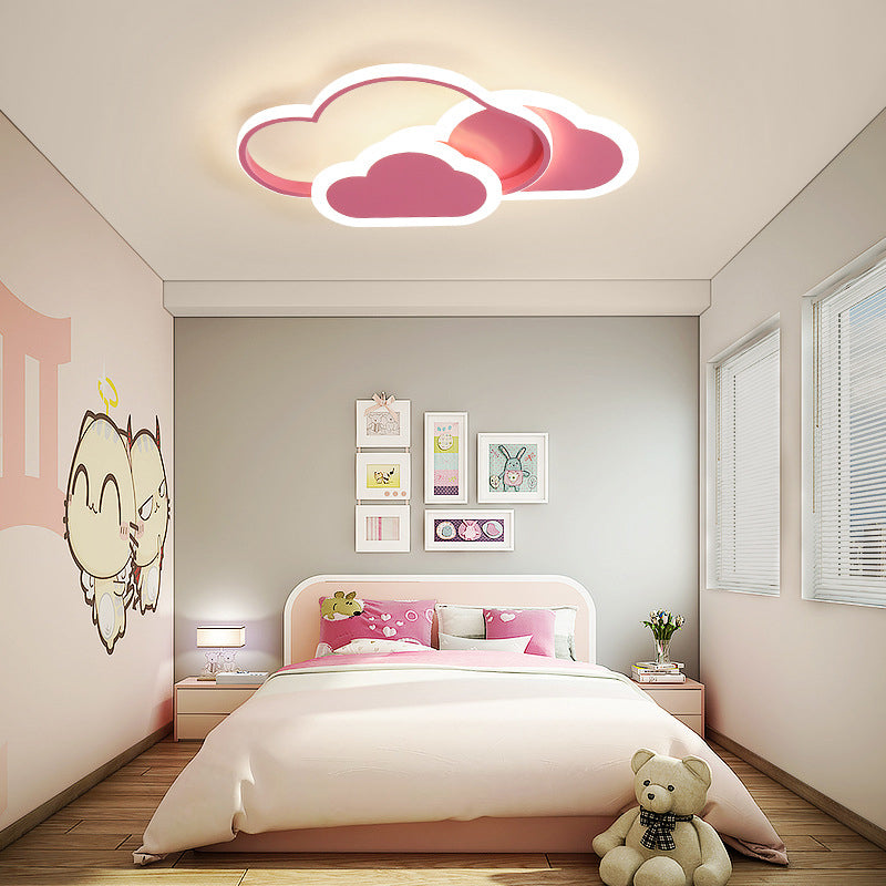 Nordic Style Metal Flush Mount Ceiling Lamp Cartoon Shape LED Flush Mount Lighting for Kids Bedroom Clearhalo 'Ceiling Lights' 'Close To Ceiling Lights' 'Lighting' 2628385