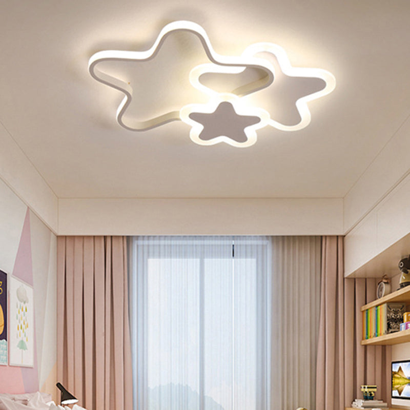Nordic Style Metal Flush Mount Ceiling Lamp Cartoon Shape LED Flush Mount Lighting for Kids Bedroom Clearhalo 'Ceiling Lights' 'Close To Ceiling Lights' 'Lighting' 2628387